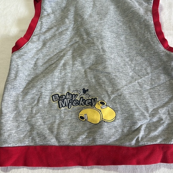 Disney - Gray and Red Mickey Mouse Kids Hoodie Vest - Picture 6 of 6